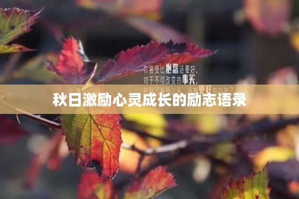 秋日激励心灵成长的励志语录