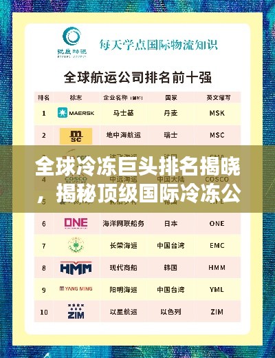 全球冷冻巨头排名揭晓，揭秘顶级国际冷冻公司榜单！