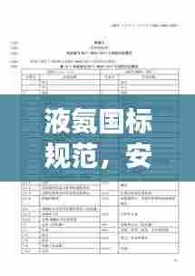 液氨国标规范,安全管理及应用指南