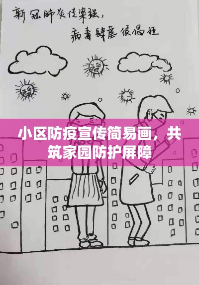 小区防疫宣传简易画，共筑家园防护屏障