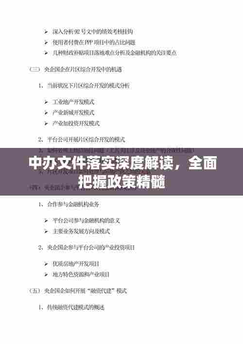 中办文件落实深度解读，全面把握政策精髓