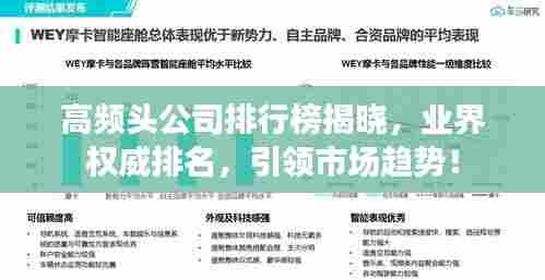 高频头公司排行榜揭晓，业界权威排名，引领市场趋势！