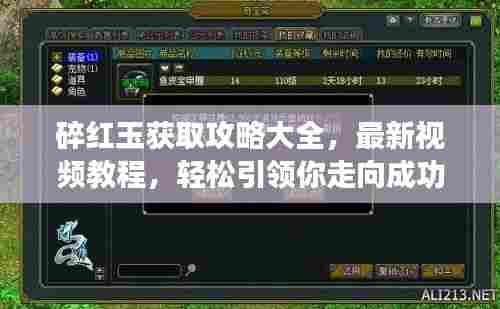 碎红玉获取攻略大全，最新视频教程，轻松引领你走向成功之路！