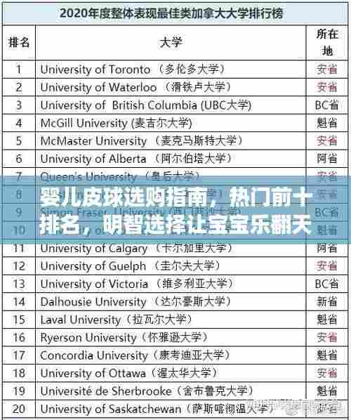 婴儿皮球选购指南，热门前十排名，明智选择让宝宝乐翻天！