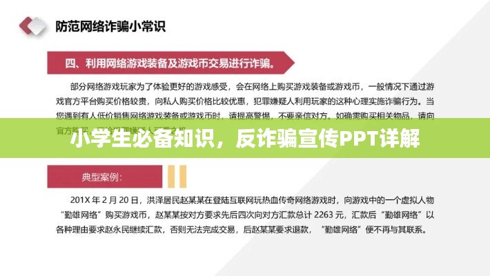 小学生必备知识，反诈骗宣传PPT详解