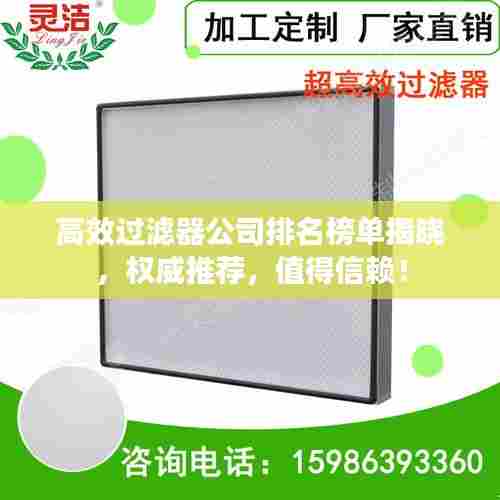高效过滤器公司排名榜单揭晓，权威推荐，值得信赖！