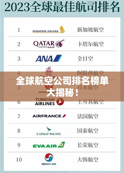 全球航空公司排名榜单大揭秘！