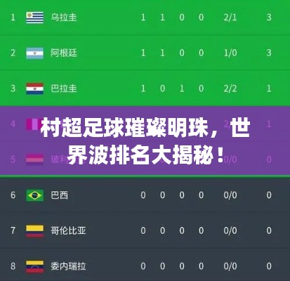 村超足球璀璨明珠，世界波排名大揭秘！