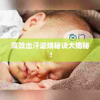 高效出汗退烧秘诀大揭秘！