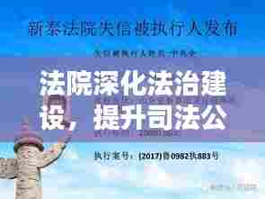 法院深化法治建设，提升司法公信力，巩固法治成果显著成果年
