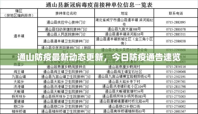 通山防疫最新动态更新，今日防疫通告速览