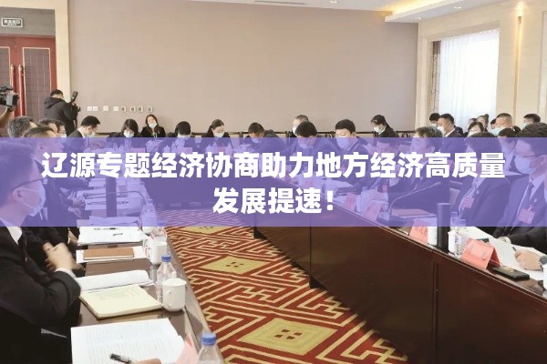 辽源专题经济协商助力地方经济高质量发展提速！