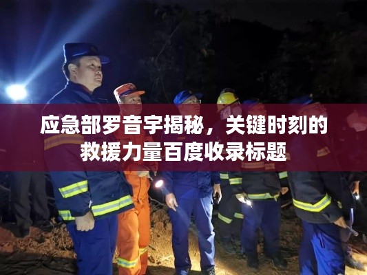 应急部罗音宇揭秘，关键时刻的救援力量百度收录标题