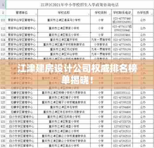 江津建房设计公司权威排名榜单揭晓！